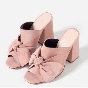 Zara suede mules